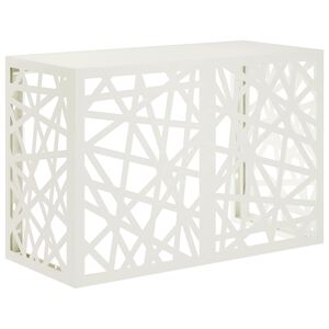 vidaXL Покритие за климатик Бяло 90 x 40 x 60 см Стомана