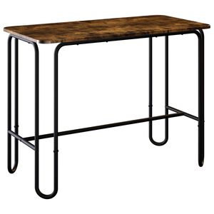 vidaXL Трапезна маса 100 x 50 x 75 cm Инженерна дървесина Опушен дъб