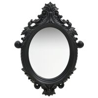vidaXL Стенно огледало, стил замък, 56x76 см, черно