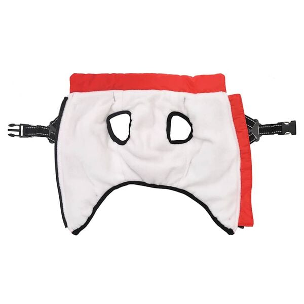 vidaXL Кучешко палто ремък Водоустойчиво светлоотразително червено L32