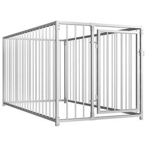 vidaXL Външна клетка за кучета, 100x200x100 см