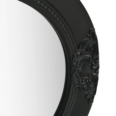 vidaXL Стенно огледало, бароков стил, 50 см, черно
