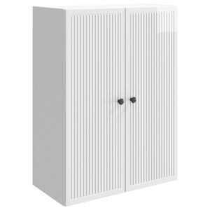 vidaXL Стенно шкафче Бял гланц 66 x 34,5 x 90 см Инженерна дървесина