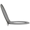 vidaXL Тоалетна седалка Сив 44,8 x 37,3 x 4,2 см Дуропласт