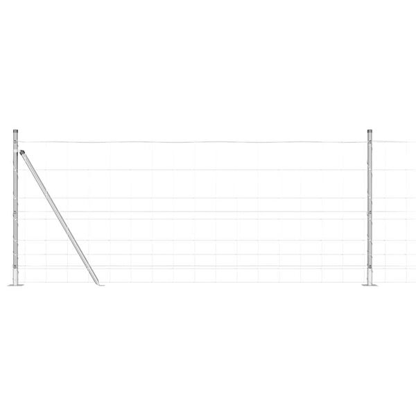 vidaXL Стълб за ограда. Галванизирана 50 x 1 m Стомана