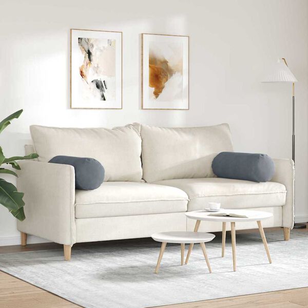 vidaXL Възглавници валяци 2 pcs Тъмен сив &Oslash; 25 x 70 см Кордюрова тъкан