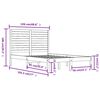 vidaXL Рамка за легло, дърво масив, 120x190 см, Small Double