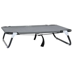 vidaXL Кучешко легло 70 x 46 x 18 см Стомана Светлосиво