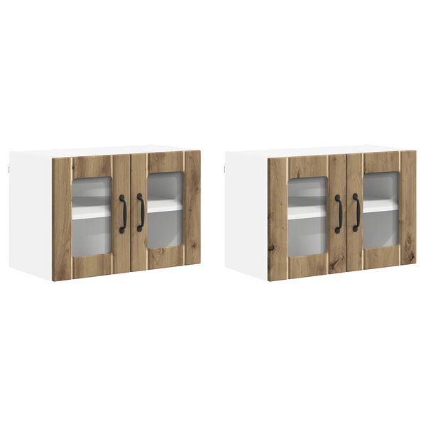 vidaXL Кухненски шкаф Lucca 2 pcs Дъб артизан 60 x 31 x 40 см