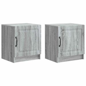 vidaXL Нощен шкаф 2 бр. Сива сонома 43 x 34,5 x 47 см