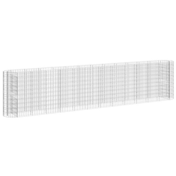 vidaXL Габион повдигната леха, поцинковано желязо, 470x50x100 cм