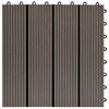 vidaXL Плочка за decking 11 pcs Тъмен кафяв 30 x 30 cm WPC