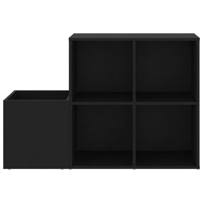 vidaXL Шкаф за обувки за антре, черен, 105x35,5x70 см, ПДЧ