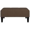 vidaXL 2-местно канапе с табуретка, кафяво, микрофибърен текстил