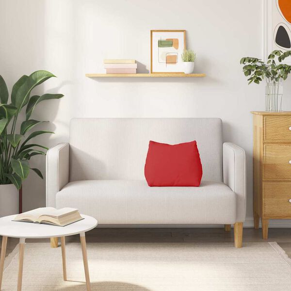 vidaXL Възглавница за гръб Червено 45 x 20 x 35 см текстил