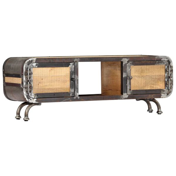 vidaXL ТВ шкаф, 120x30x42 см, мангово дърво масив