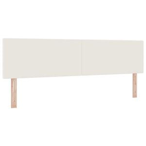 vidaXL Облегалка за глава с таблото Крем 180 cm Изкуствена