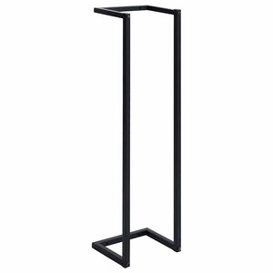vidaXL Поставка за кърпи, черна, 25x20x95 см, желязо