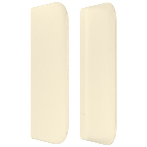 vidaXL Горна табла за легло, кремава, 147x16x78/88 см, изкуствена кожа