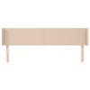 vidaXL Горна табла за легло, капучино,183x16x78/88 см, изкуствена кожа