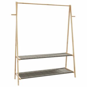 vidaXLL Закачалка за дрехи с рафтове 132x45,5x150,5 cm Бамбук
