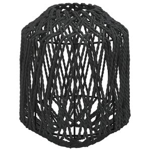 vidaXL Абажур черен &Oslash;23x28 см желязо и хартия