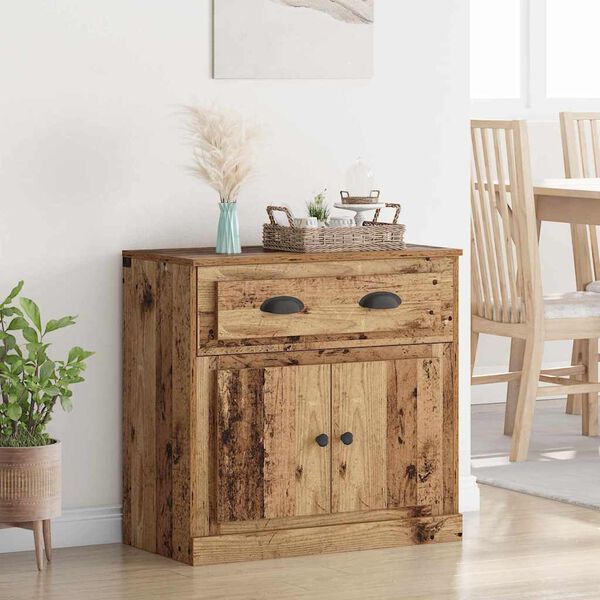 vidaXL Висок шкаф Старо дърво 70 x 35,5 x 67,5 см Инженерно дърво