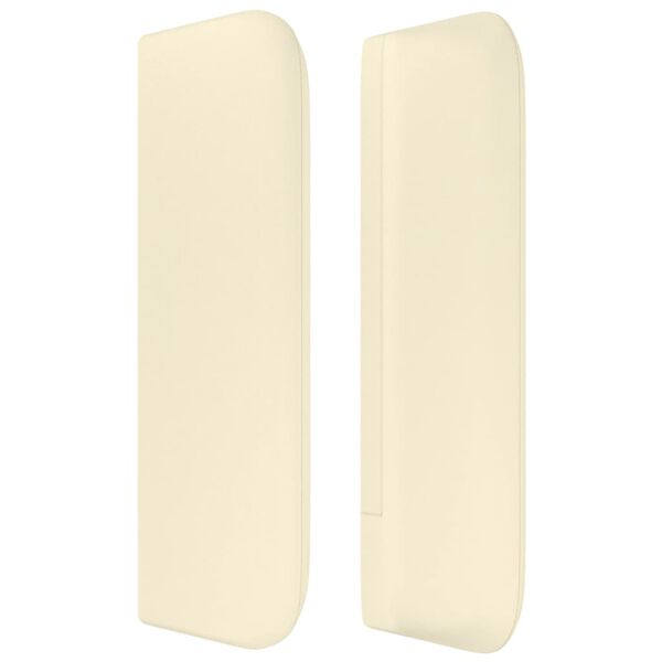 vidaXL Горна табла за легло, кремава, 203x16x78/88 см, изкуствена кожа