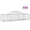 vidaXL Габионни кошници арка 50 бр 200x50x40/60 см поцинковано желязо