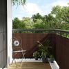 vidaXL Балконски параван, кафяв и черен, 500x80 см, полиратан