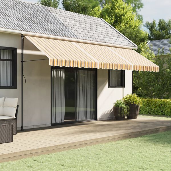 vidaXL Резервно платнище за тенти, разноцветни ивици, 5x3 м