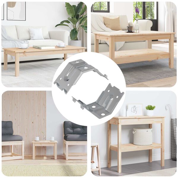 vidaXL Държач 2 pcs Цинковано 106 x 55 x 1,5mm Стомана