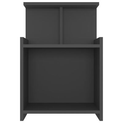 vidaXL Нощно шкафче, сиво, 40x35x60 см, ПДЧ