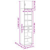 vidaXL Тесен шкаф, бетонно сив, 45x42,5x225 см, инженерно дърво