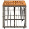 vidaXL Маса за открито Сив 80 x 40 x 40 cm Стомана и полиратан