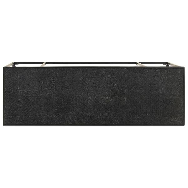 vidaXL Конзолна маса, черна, 110x35x76 см, масивна акация и манго