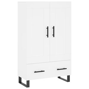 vidaXL Висок шкаф, бял, 69,5x31x115 см, инженерно дърво