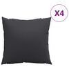 vidaXL Възглавници за диван, 4 бр., черни, 60x60 см, плат