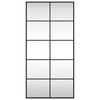 vidaXL Стенно огледало, черно, 50x100 см, правоъгълно, желязо