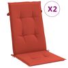 vidaXL Възглавници за стол 2 бр меланж червени 120x50x4 см плат