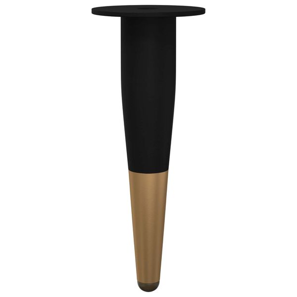 vidaXL Крака за мебели 2 pcs Черен и златен &Oslash; 40 x 98 мм Желязо