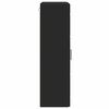 vidaXL Стенно монтиран шкаф Черно 55 x 29 x 100 см Инженерно дърво
