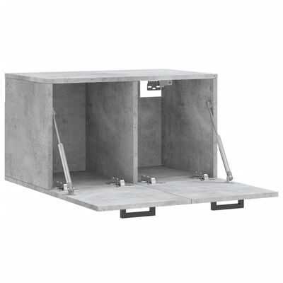 vidaXL Стенен шкаф, бетонно сив, 60x36,5x35 см, инженерно дърво