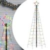 vidaXL LED коледна елха с шипове 220 LED цветно 180 см