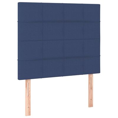 vidaXL Боксспринг легло с матрак и LED, синя, 90x190 см, плат