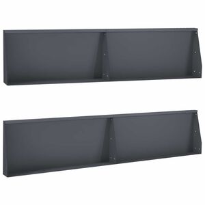 vidaXL Задържащи стени 4 бр. 100 x 12 x 30 см Стомана Антрацит