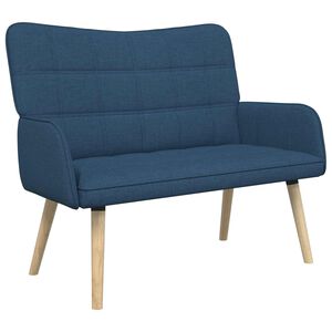 vidaXL Диван с два места Синьо 115 x 61 x 87 см текстил