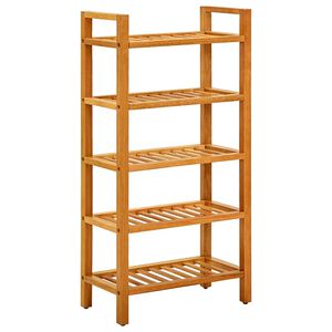 vidaXL Поставка за обувки с 5 рафта, 50x27x100 см, дъбов масив