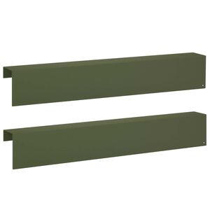 vidaXL Покриващ профил за градина 2 бр. 100 x 10 x 15 cm Стомана