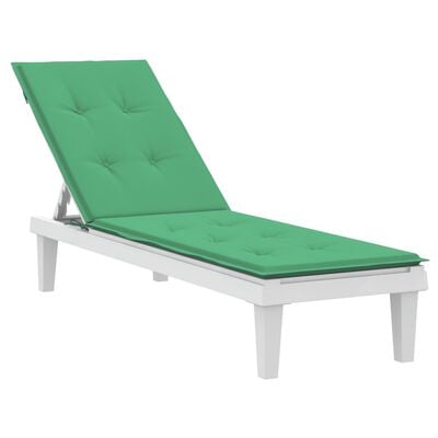 vidaXL Възглавница за стол шезлонг зелена (75+105)x50x3 см